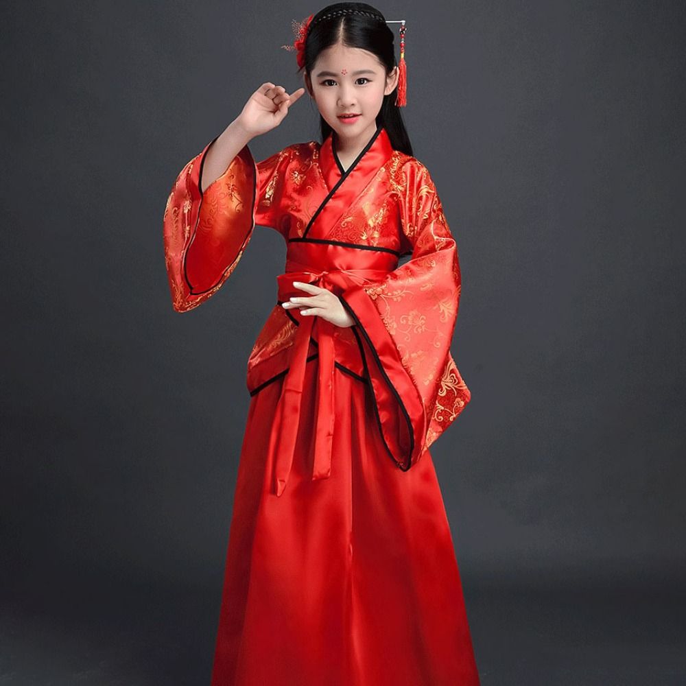 Ethnic Fashion Dress - Fashion Ethnic Children's Ancient Costumes Printed