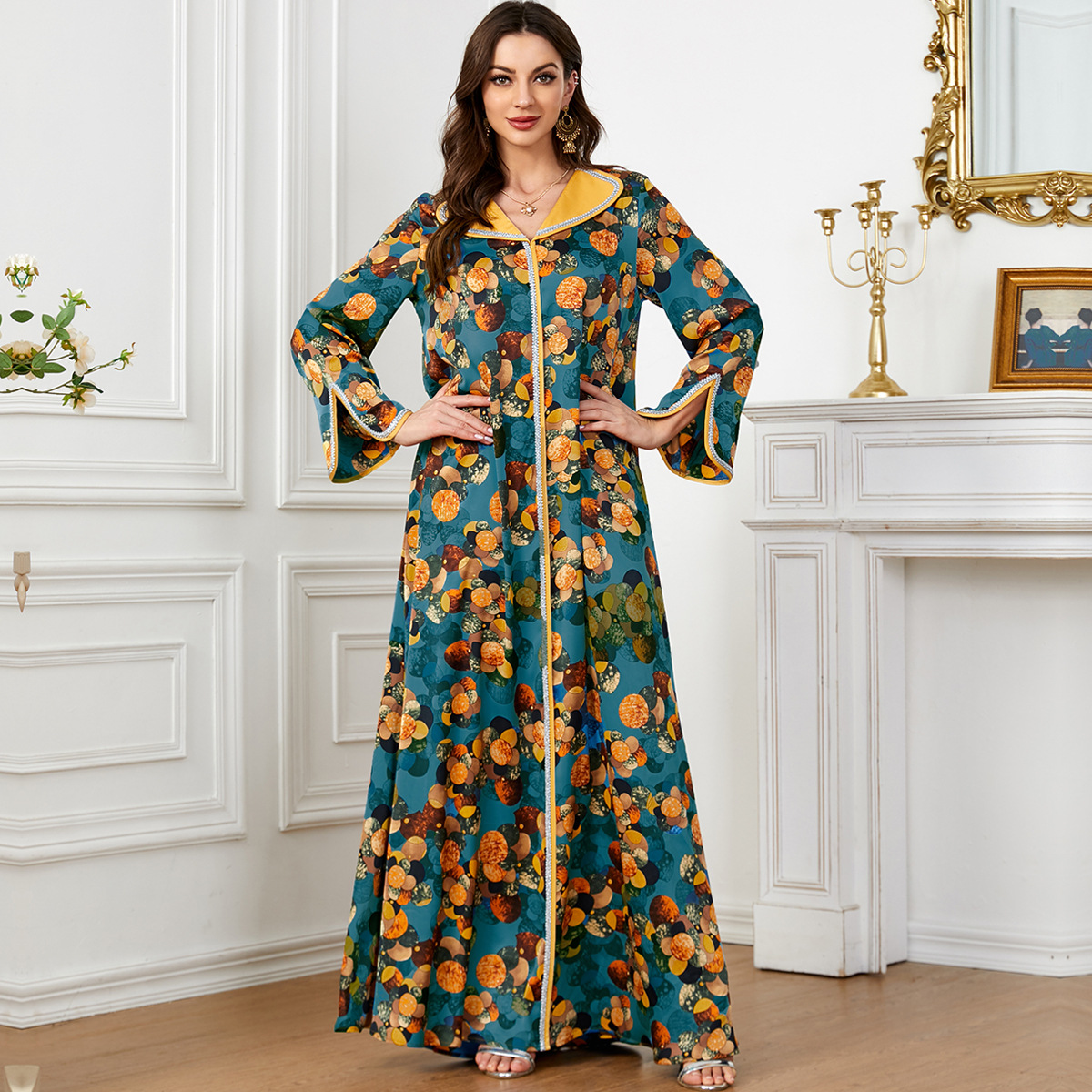 Ethnic Fashion Dress - Fashionable Printed Dress Travel Wear Dubai