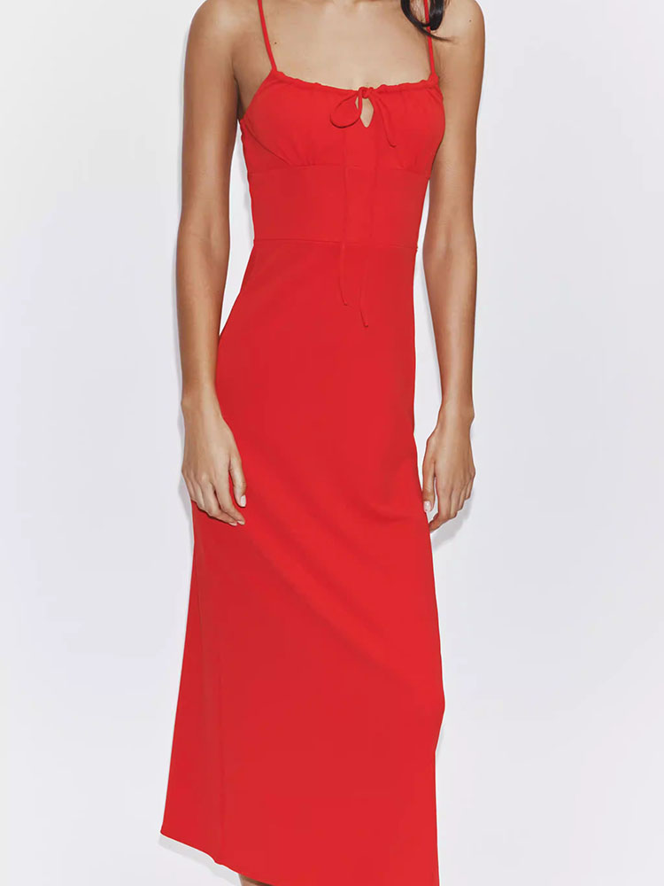Summer New round Neck Slit Mid - مراجعة Ethnic Fashion Dress وسعره