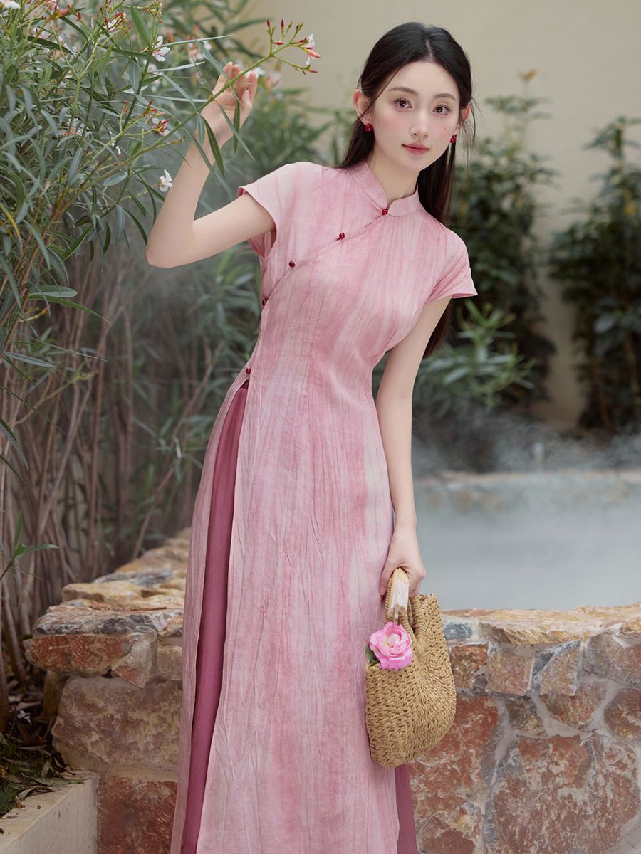 Spring summer vietnam aodai ch - مراجعة Ao Dai Vietnam Dress وسعره
