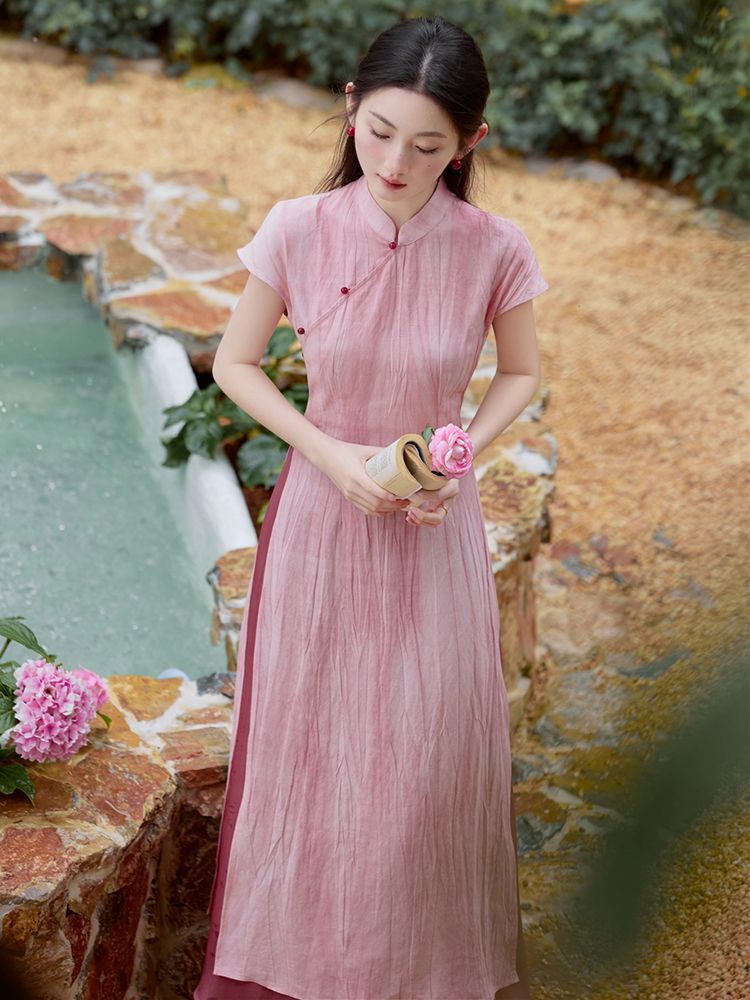 Spring summer vietnam aodai ch - مراجعة Ao Dai Vietnam Dress وسعره