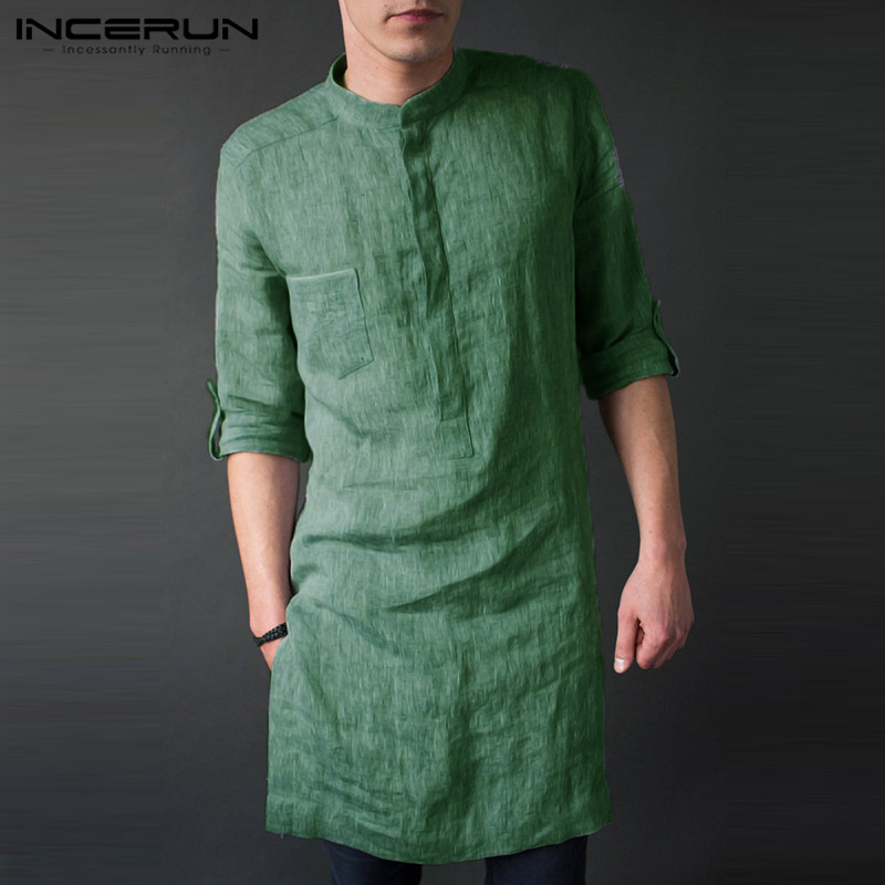 INCERUN Men's Long Sleeve Midi - مراجعة Kurta Men Cotton وسعره