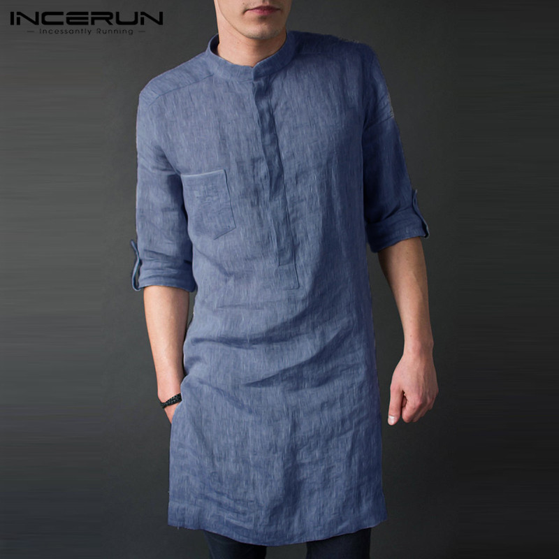 INCERUN Men's Long Sleeve Midi - مراجعة Kurta Men Cotton وسعره
