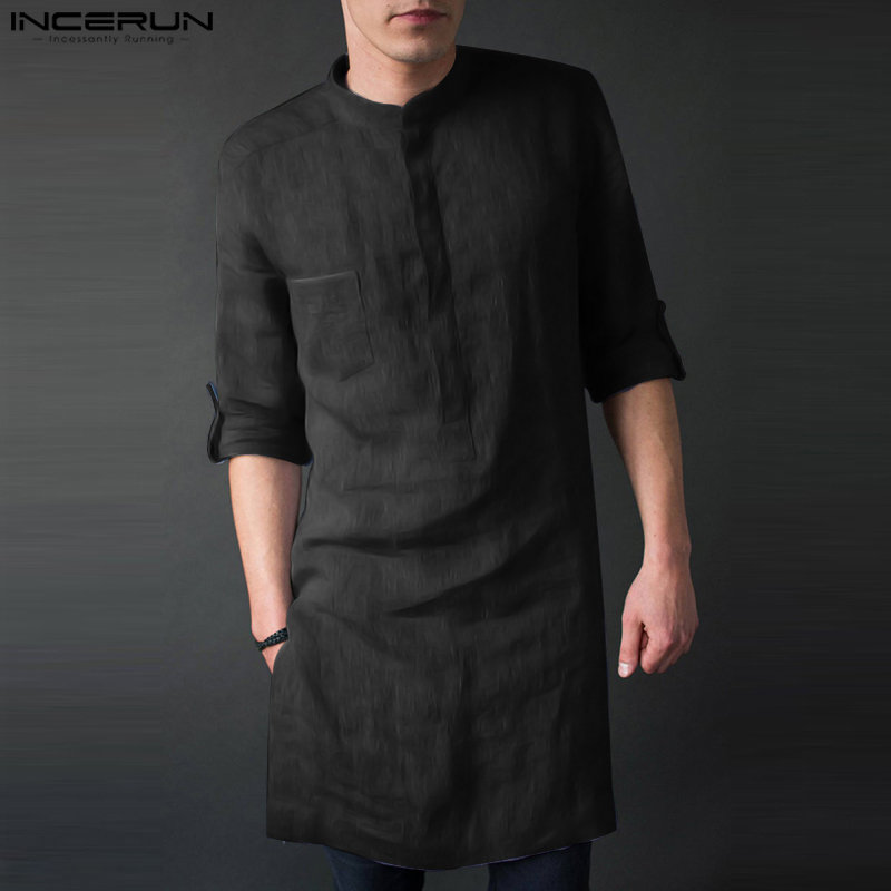 INCERUN Men's Long Sleeve Midi - مراجعة Kurta Men Cotton وسعره