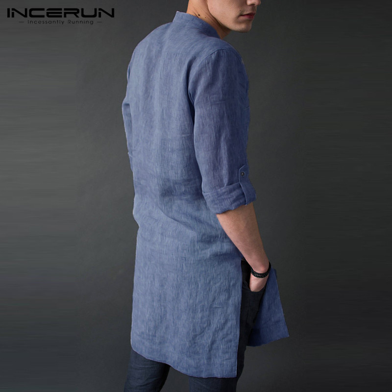 INCERUN Men's Long Sleeve Midi - مراجعة Kurta Men Cotton وسعره