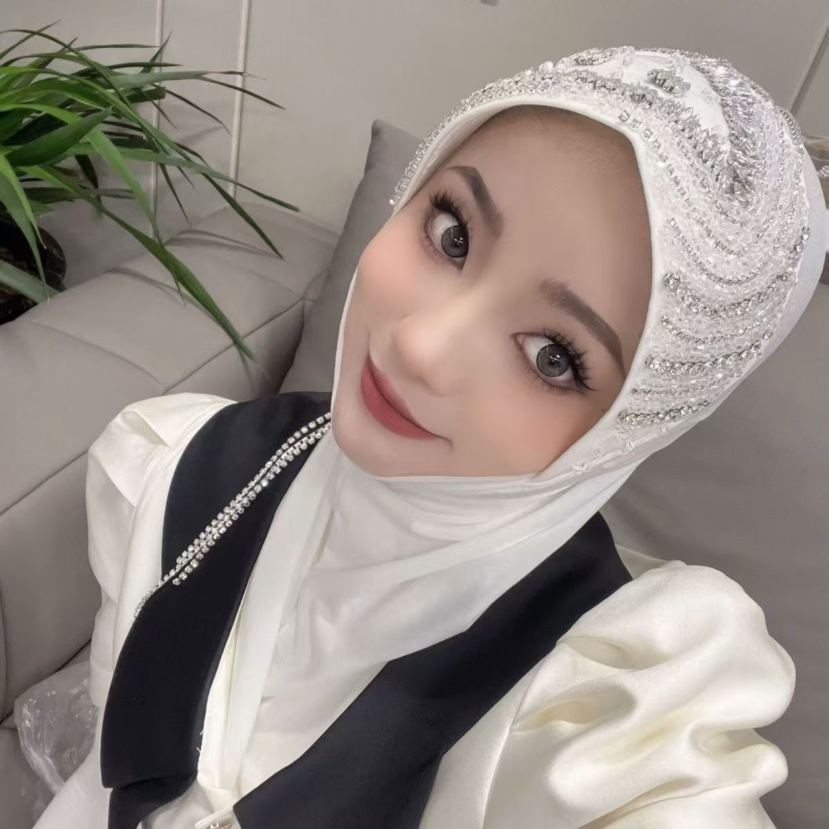 Luxury Hat Hijab Pink Scarf wi - مراجعة The Ethnic Fashion وسعره