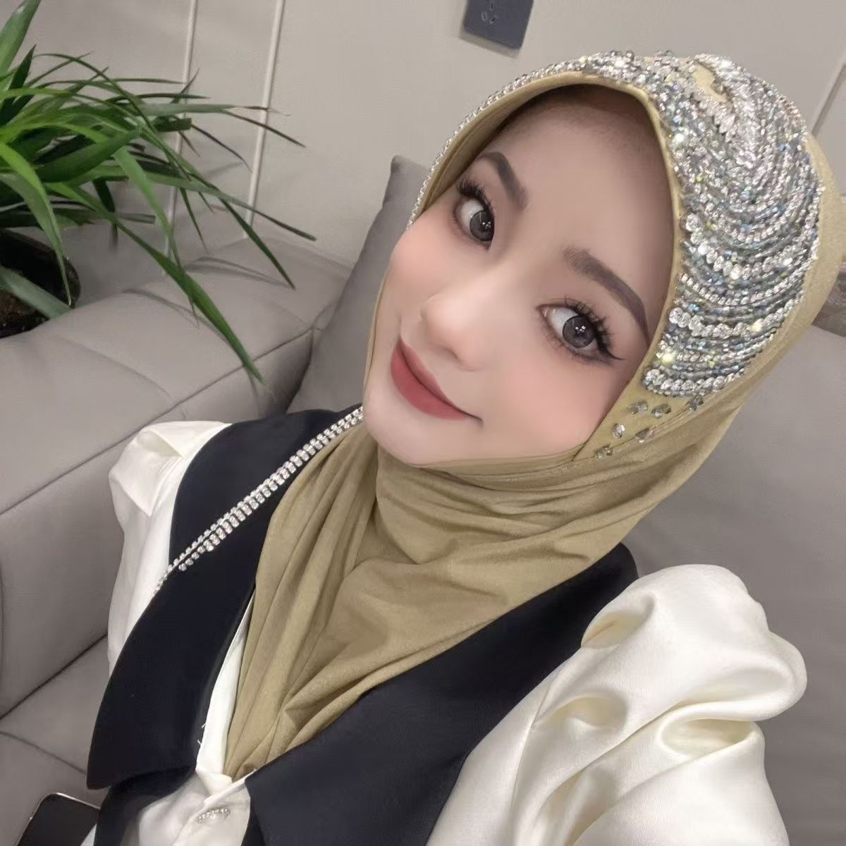 Luxury Hat Hijab Pink Scarf wi - مراجعة The Ethnic Fashion وسعره