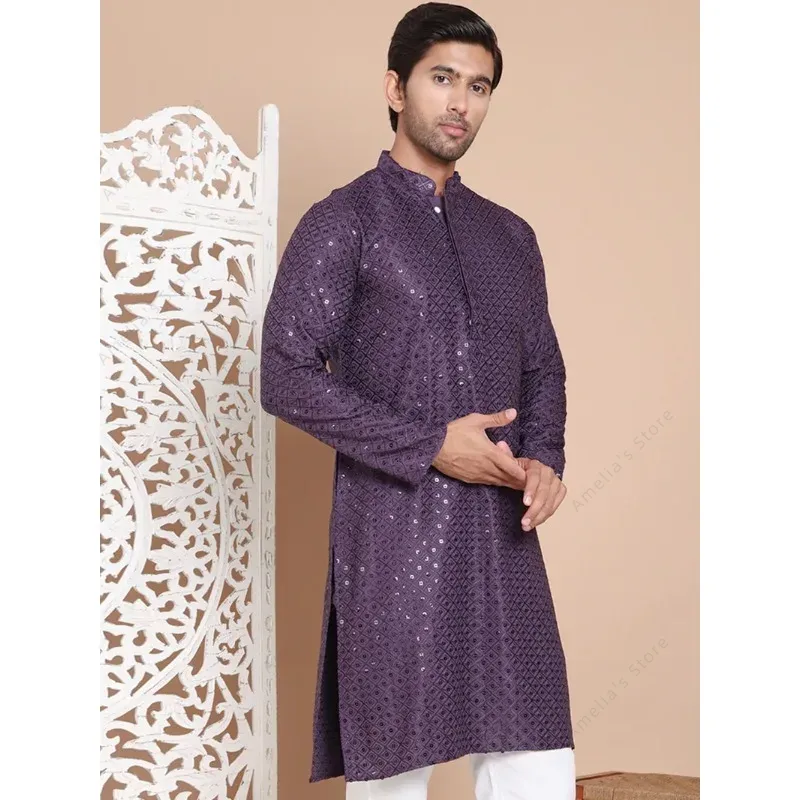 Indian Men's Kurta Tunic Cotto - مراجعة Kurta Men Cotton وسعره
