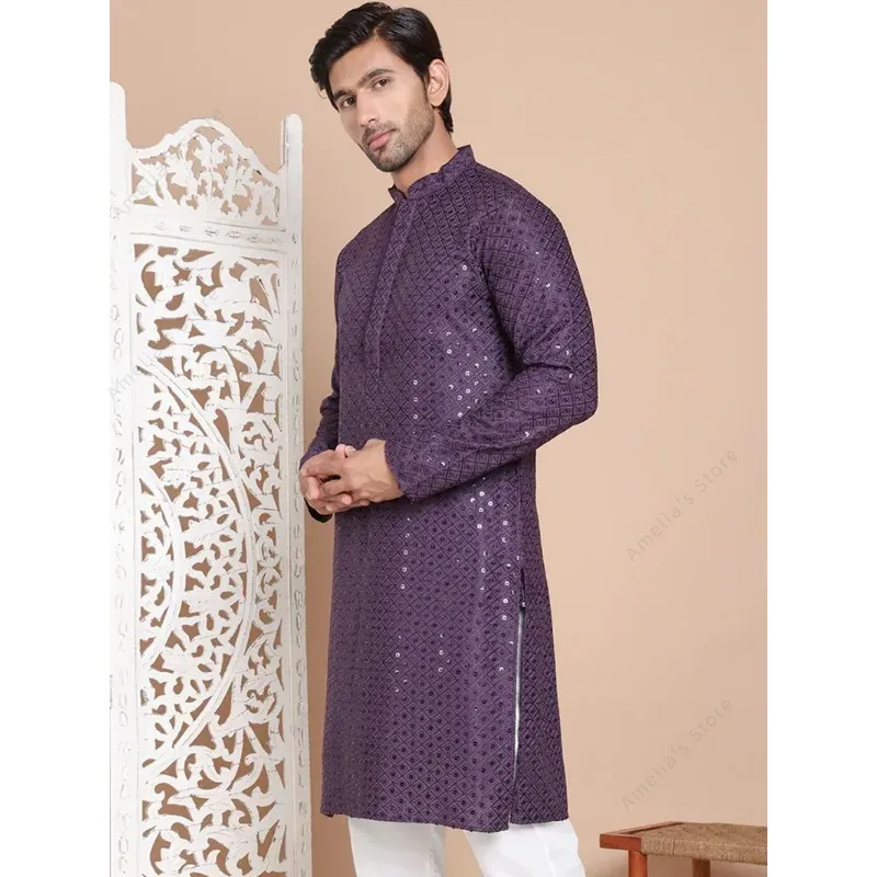 Indian Men's Kurta Tunic Cotto - مراجعة Kurta Men Cotton وسعره