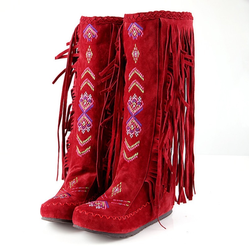 Tassel Boots Handmade Embroide - مراجعة The Ethnic Fashion وسعره