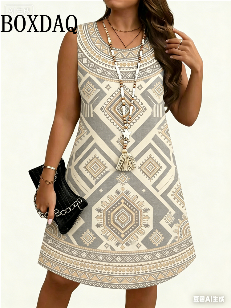 Ethnic Style Flowers 3D Print  - مراجعة Ethnic Fashion Dress وسعره