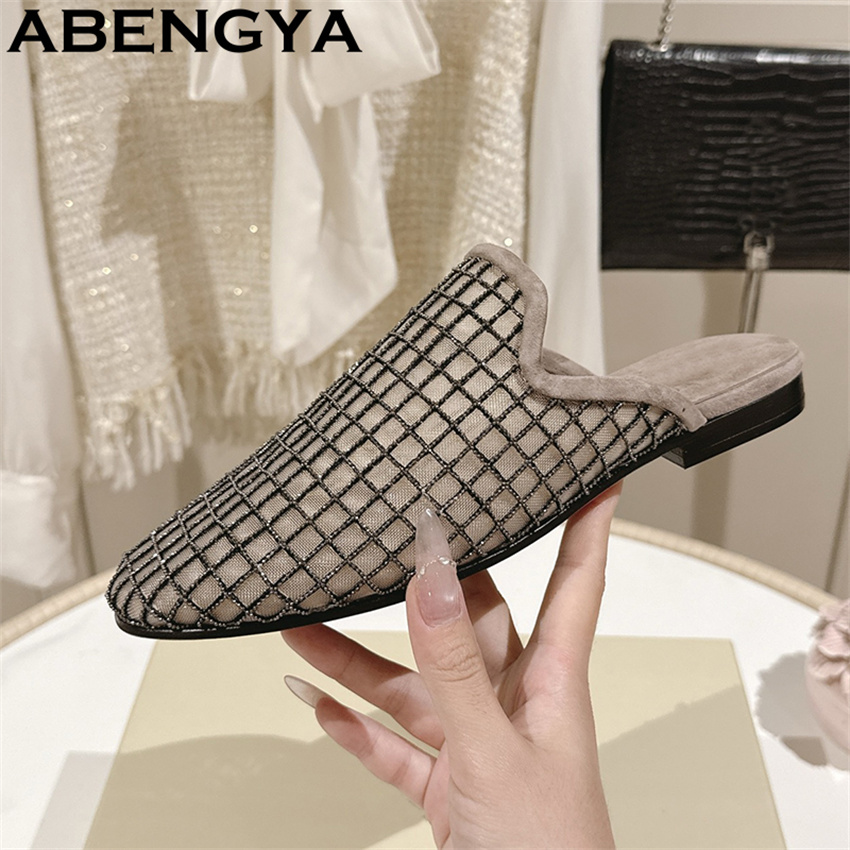 Shiny Lace Mesh Round Toe Flat - مراجعة The Ethnic Fashion وسعره