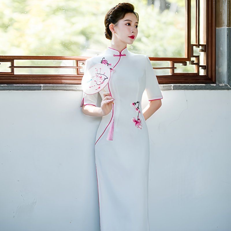 Woman Aodai Vietnam Dress Shor - مراجعة Ao Dai Vietnam Dress وسعره