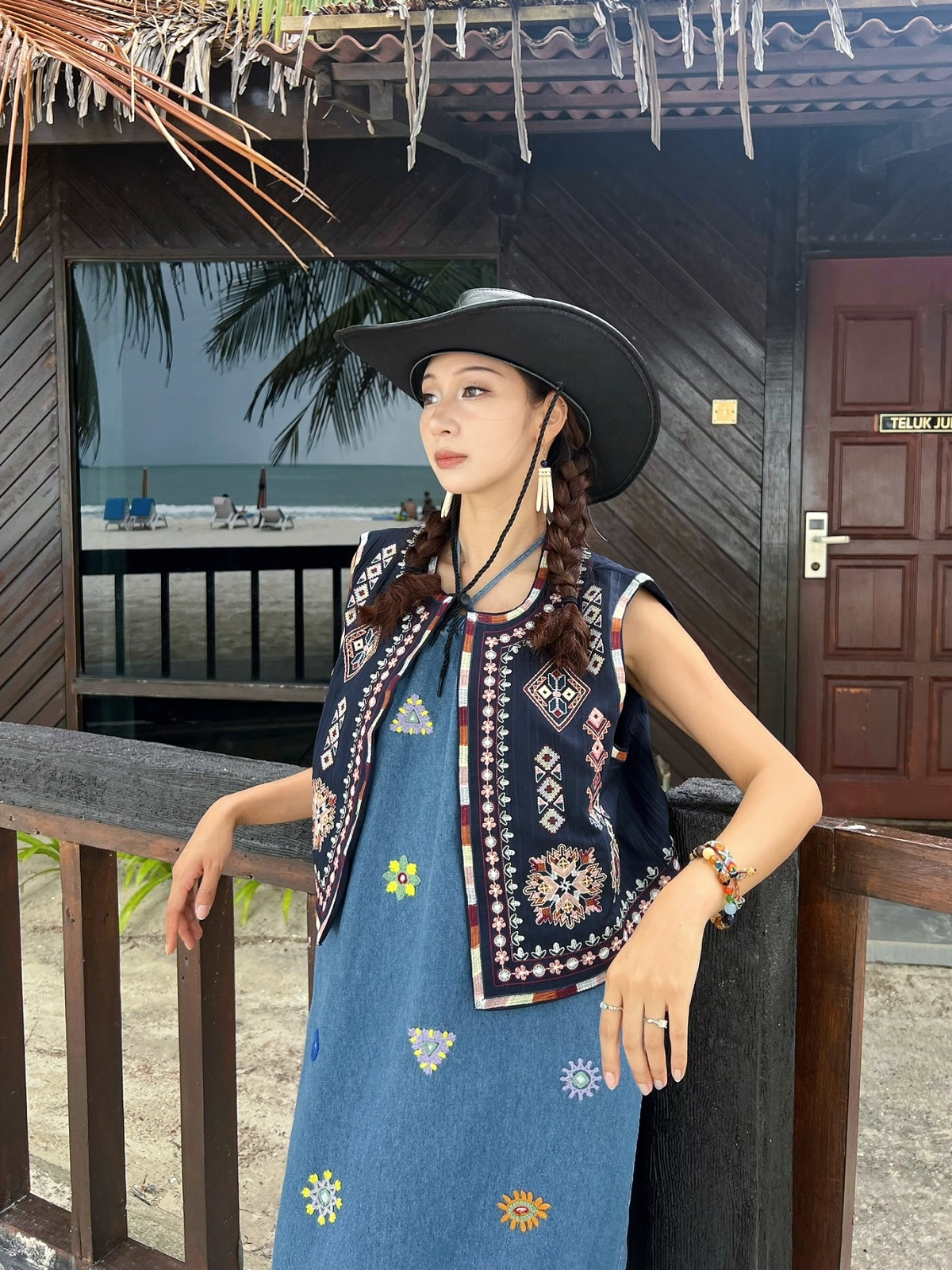 Bohemian Style Sleeveless roun - مراجعة Ethnic Fashion Store وسعره
