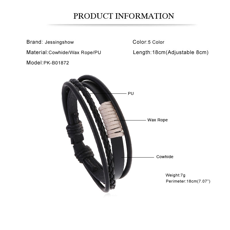 2025 Leather Bracelet Men Bang - مراجعة Ethnic Fashion Pk وسعره