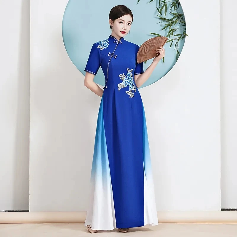 Womens Cheongsam Folk Style Vi - مراجعة Ao Dai Vietnam Dress وسعره