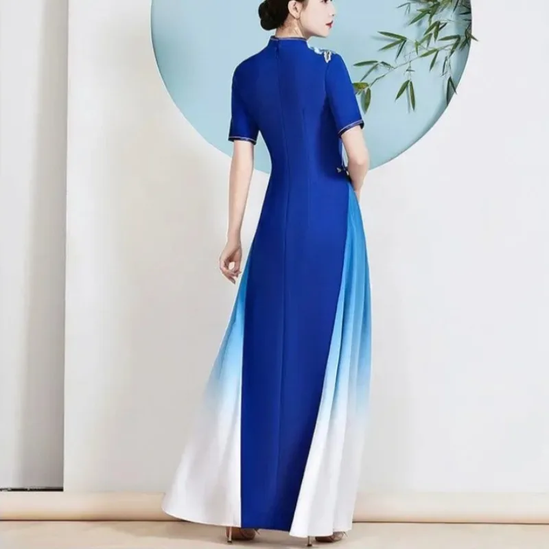 Womens Cheongsam Folk Style Vi - مراجعة Ao Dai Vietnam Dress وسعره