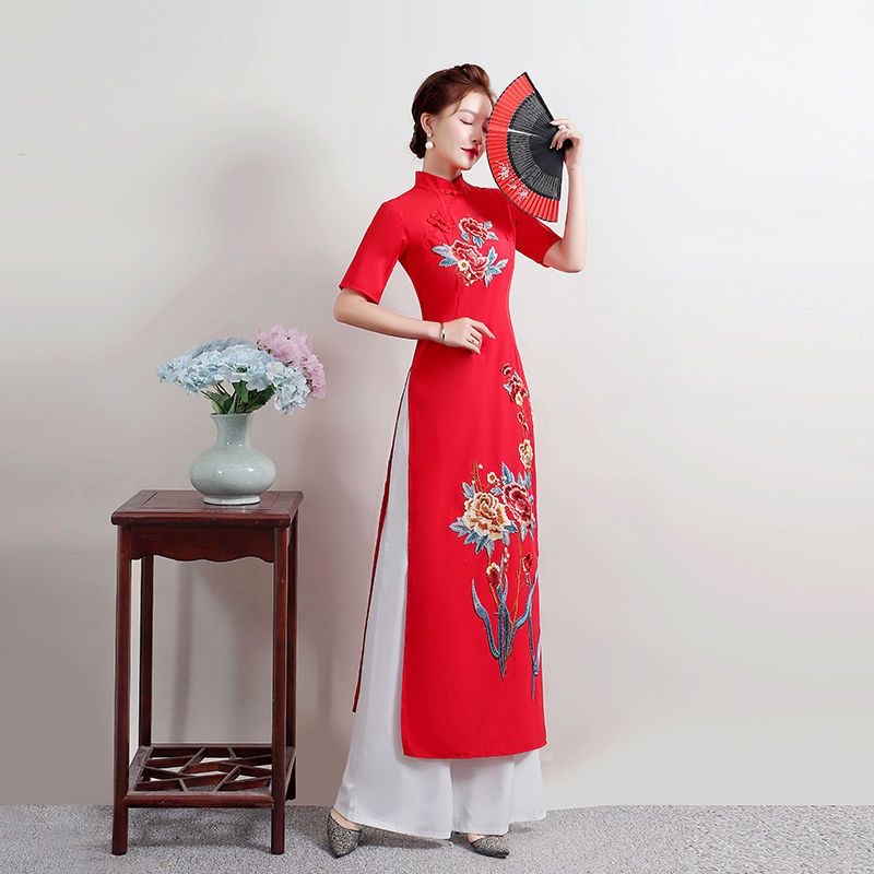 Summer Women Traditional Vietn - مراجعة Ao Dai Vietnam Dress وسعره