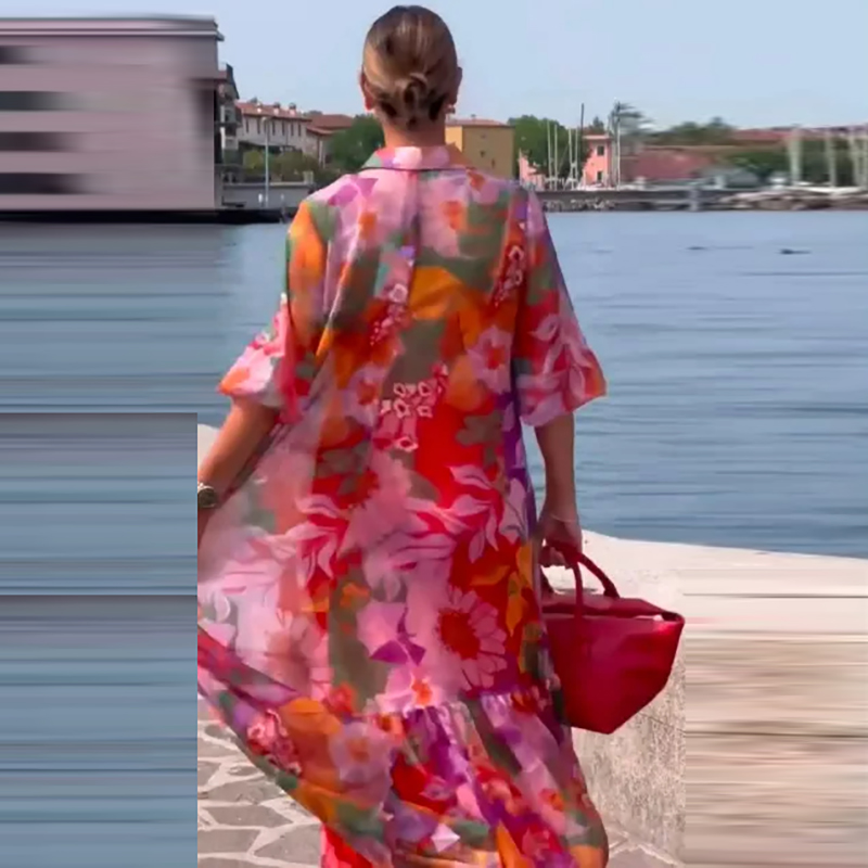 Plus Size Dress Women Turn Dow - مراجعة Ethnic Fashion Dress وسعره