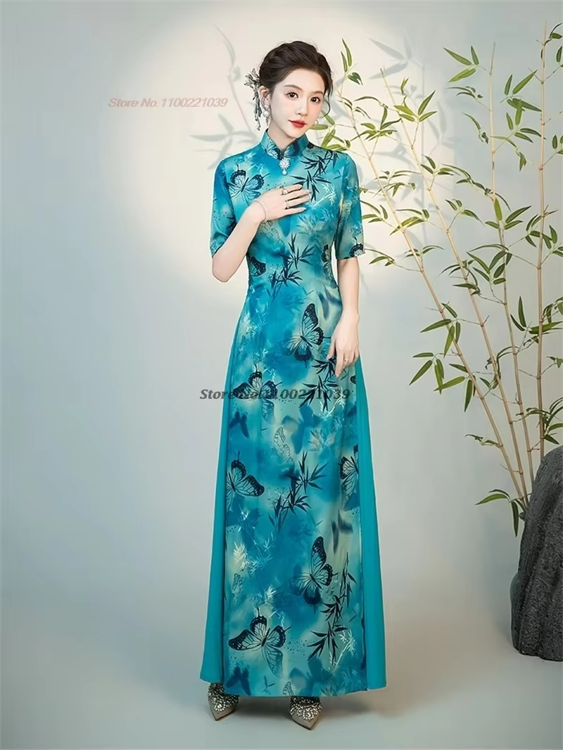 2026 chinese improved cheongsa - مراجعة Ao Dai Vietnam Dress وسعره