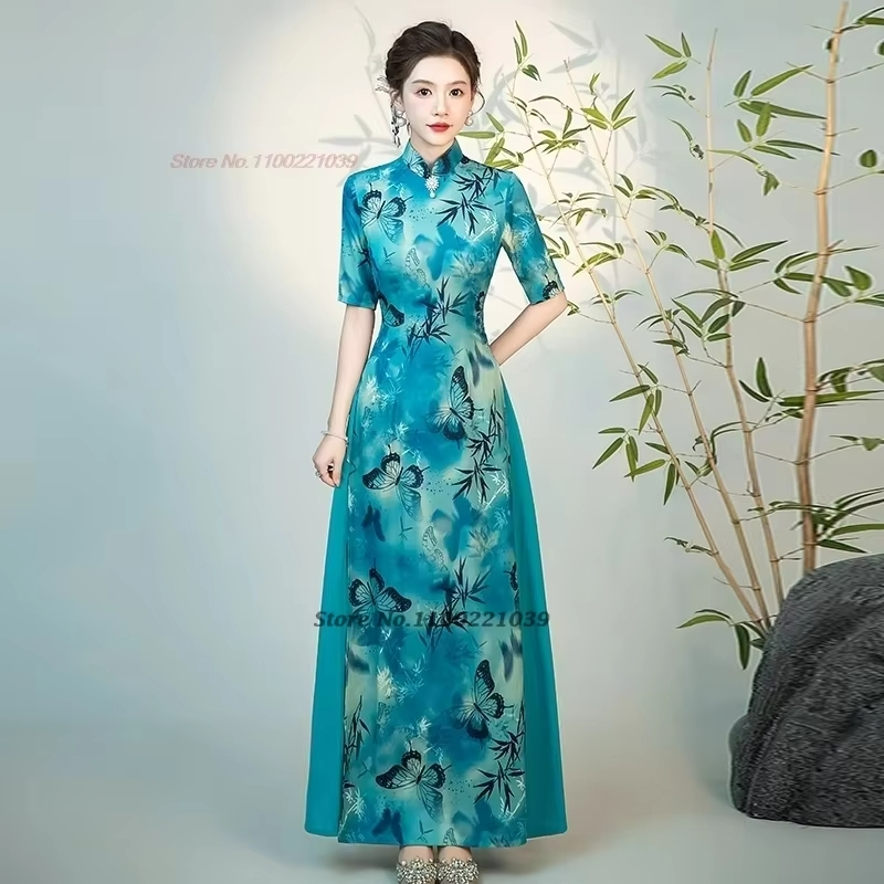 2026 chinese improved cheongsa - مراجعة Ao Dai Vietnam Dress وسعره