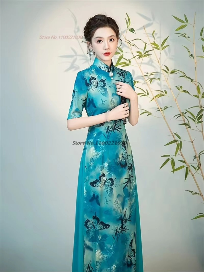 2026 chinese improved cheongsa - مراجعة Ao Dai Vietnam Dress وسعره