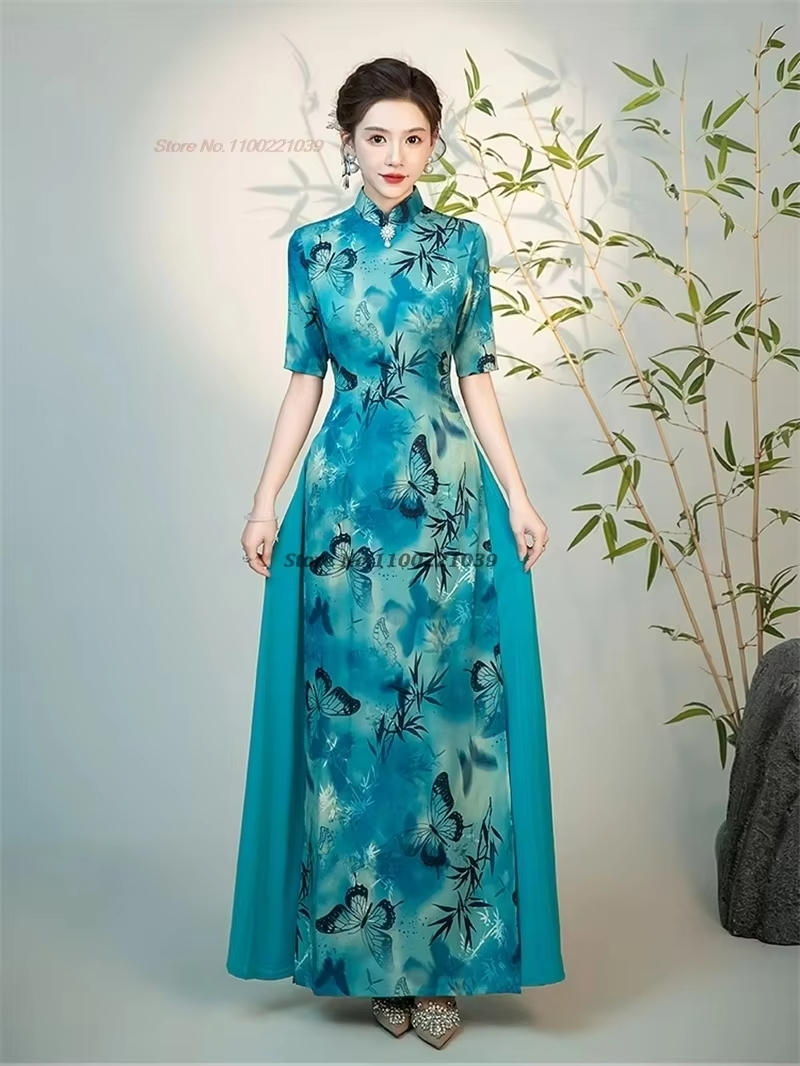 2026 chinese improved cheongsa - مراجعة Ao Dai Vietnam Dress وسعره
