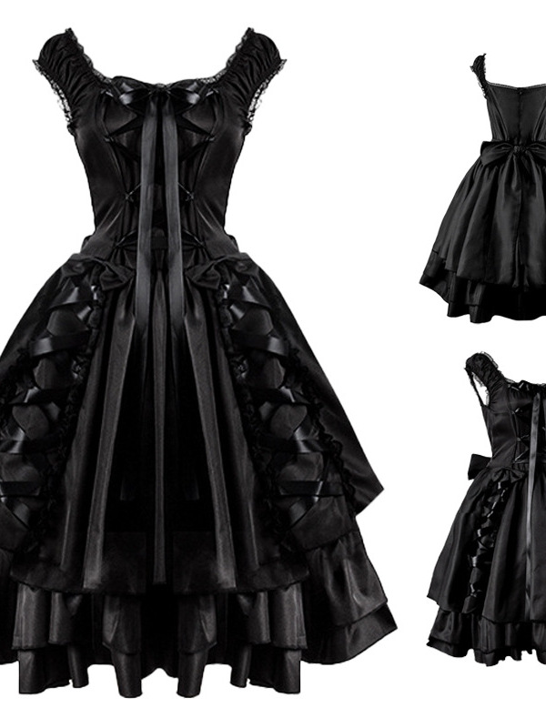 Black Lolita Dress Halloween C - مراجعة Ethnic Fashion Dress وسعره