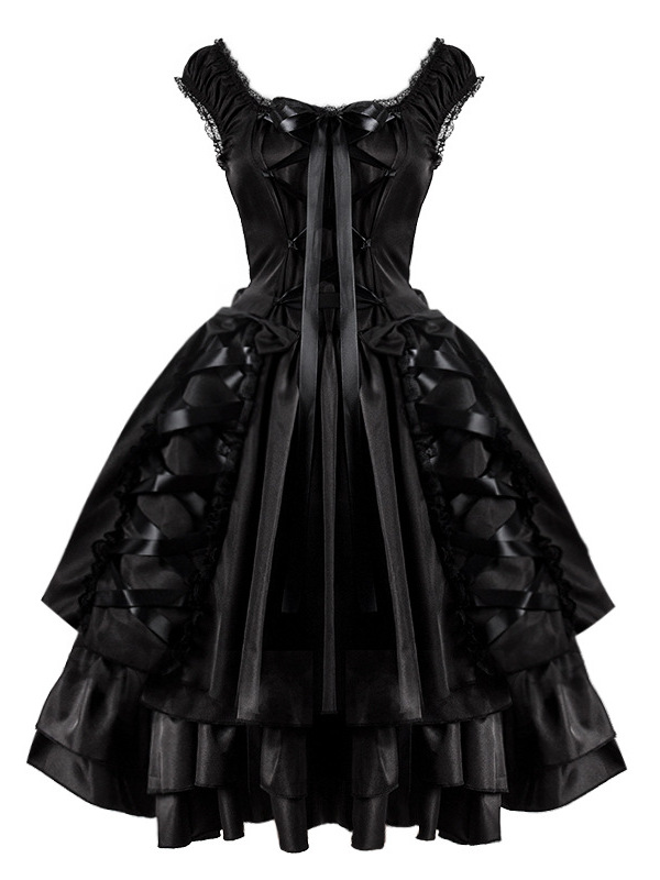 Black Lolita Dress Halloween C - مراجعة Ethnic Fashion Dress وسعره