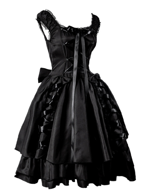 Black Lolita Dress Halloween C - مراجعة Ethnic Fashion Dress وسعره