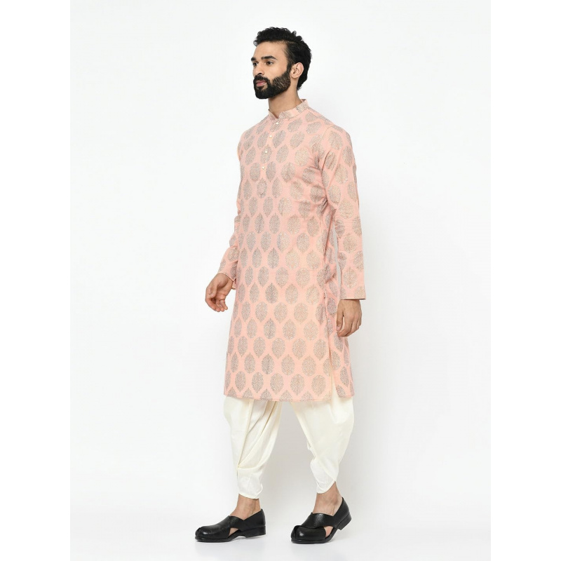 Mens Kurta - Printed Cotton Bl - مراجعة Kurta Men Cotton وسعره