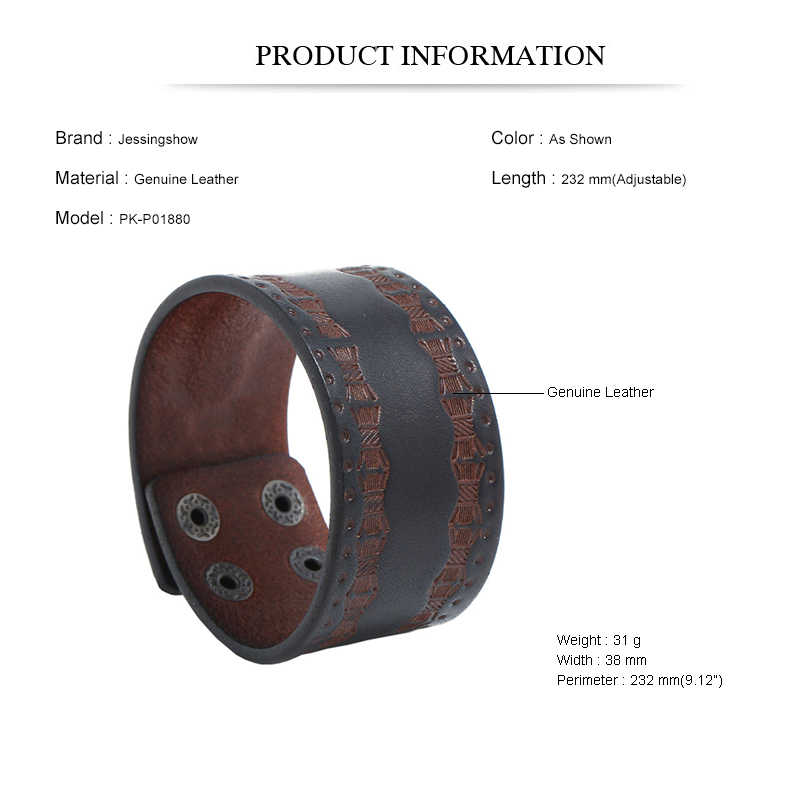 Retro Brown Wide Cowhide Brace - مراجعة Ethnic Fashion Pk وسعره