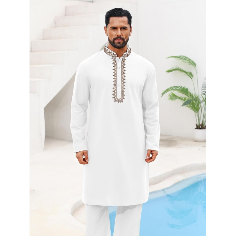 Mens Kaftan Thobe Cotton Henle - مراجعة Kurta Men Cotton وسعره