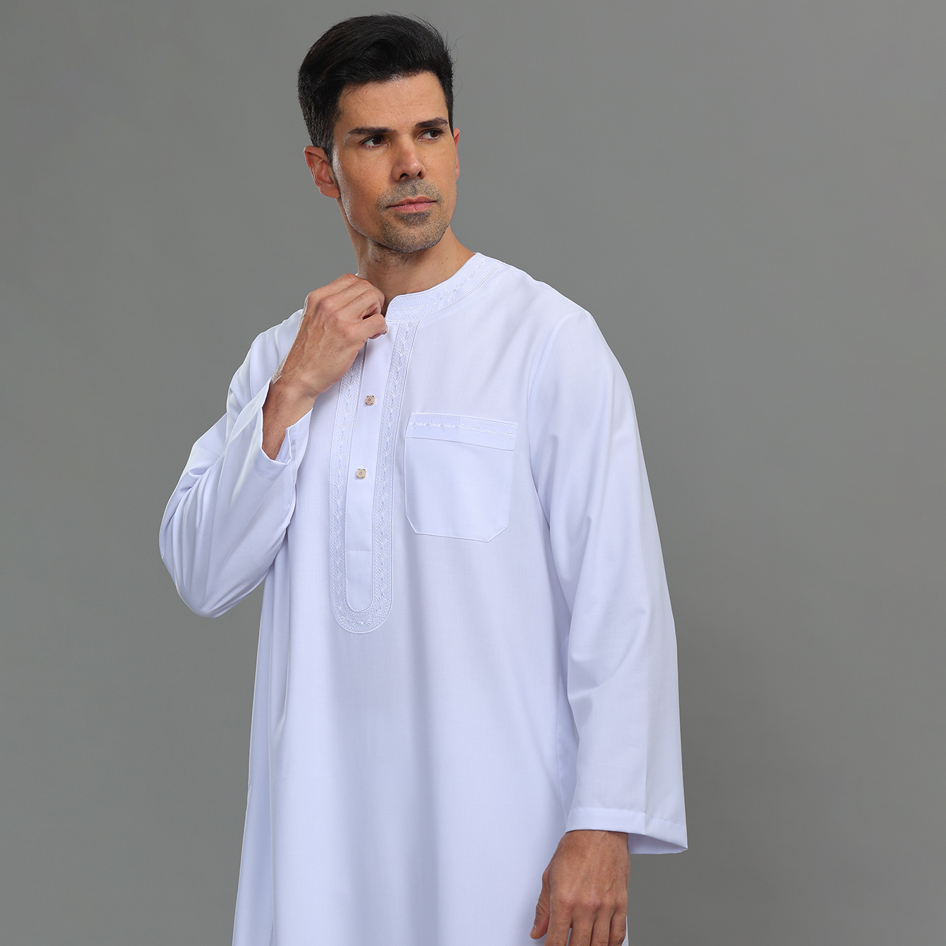 Mens Kaftan Thobe Button Down  - مراجعة Kurta Men Cotton وسعره