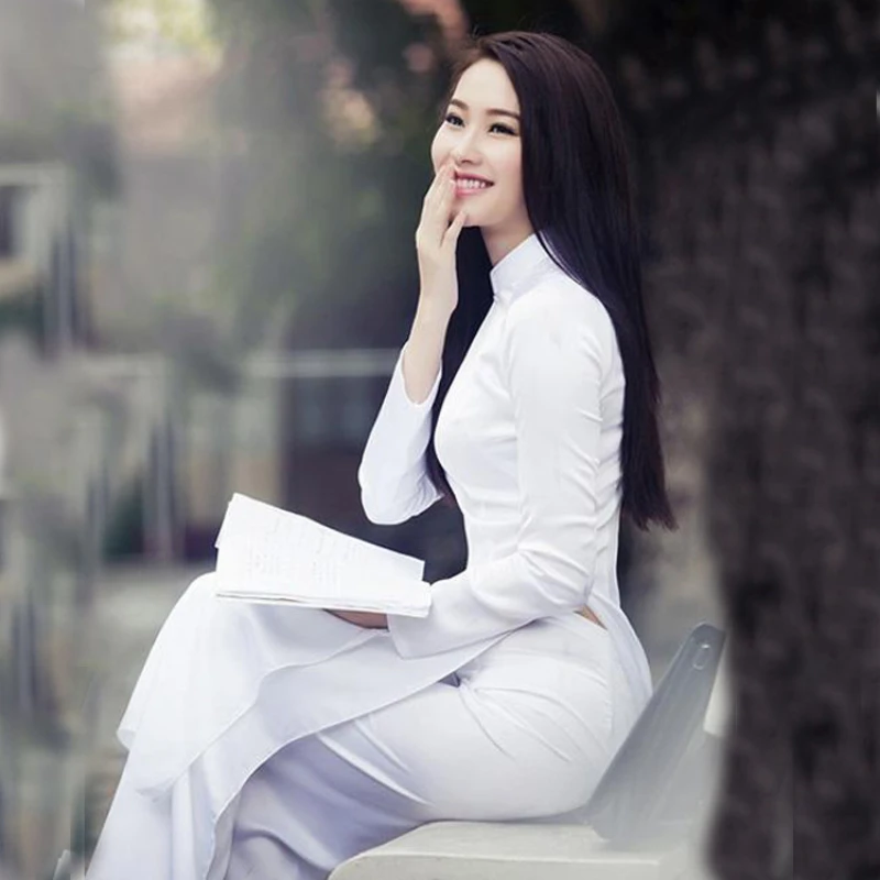 Ao Dai Vietnam Dress Women Tra - مراجعة Ao Dai Vietnam Dress وسعره
