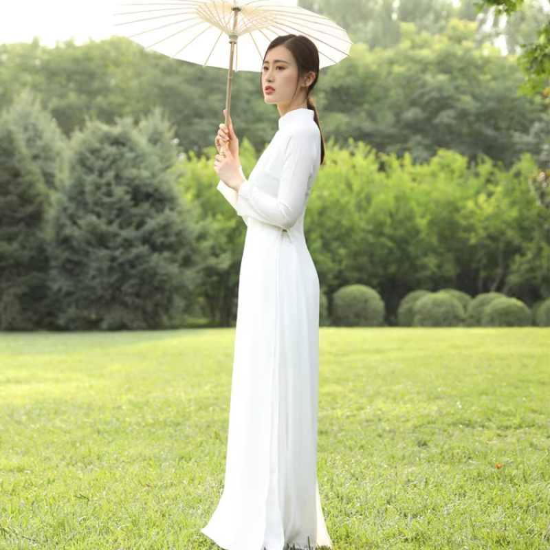 Ao Dai Vietnam Dress Women Tra - مراجعة Ao Dai Vietnam Dress وسعره